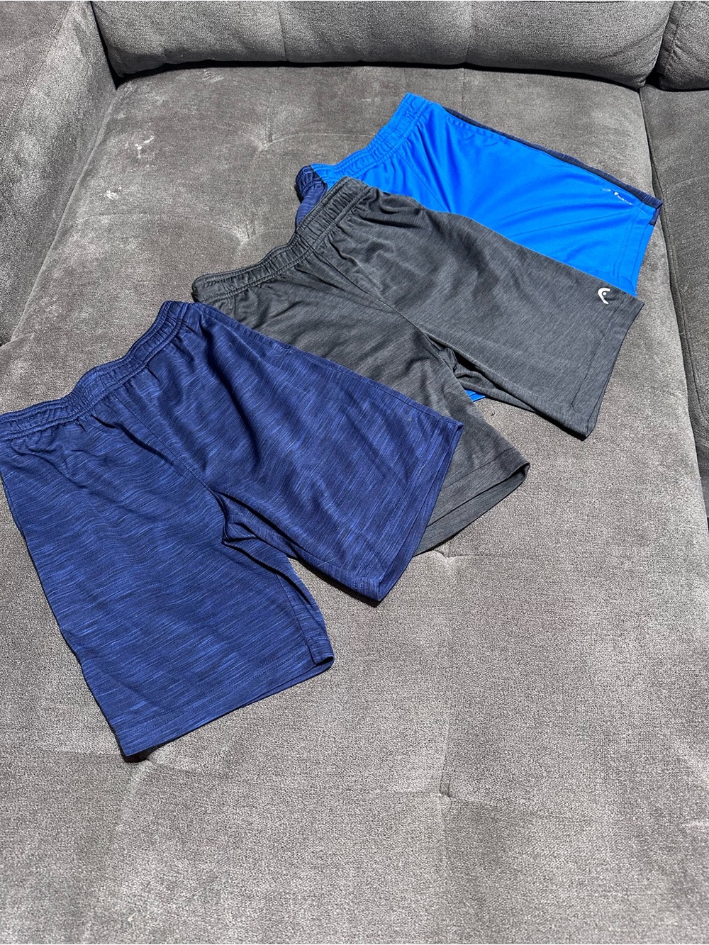 HEAD Youth Performance Athletic Shorts – Black Heather – Size M (10/12), Good